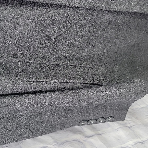 FORTINI Italian Colezione Wool Charcoal Long Overcoat Size 46L - Picture 4 of 16